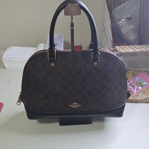 Coach Sierra Brown and Black Satchel